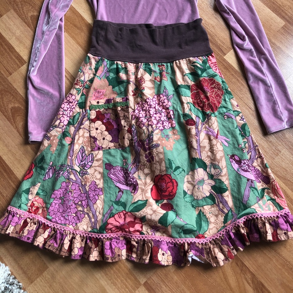 Anthropology floral fairy skirt